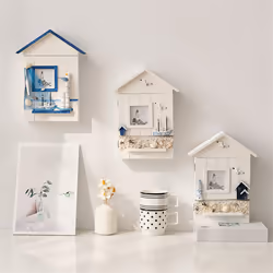 Wall Mounted Cabinet Key Rack,Wooden House Key Storage Box,Bird
