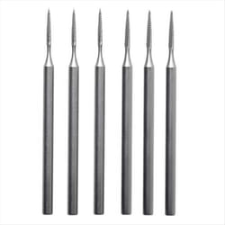 6Pcs Jewelry Cone Cut Burr - 3/32In Shank Long Cone Tapered Cut Burs