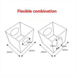 Enclosed Grinding Dust Box Cover Polishing Dust Hood square