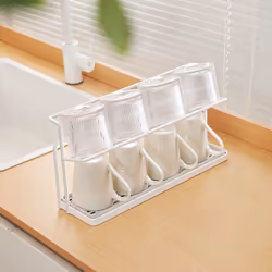 Bottle Drying Rack Cup Storage Rack White