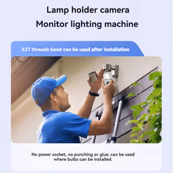 Bulb Camera 2MP Wifi 360 Color Night Two-way Talk Security B