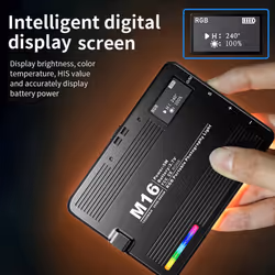 5W RGB Pocket LED Light 3000K-9900K 1500mAh Battery