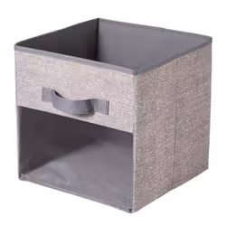 Fabric Cube Storage Box Transparent Storage Box Gray