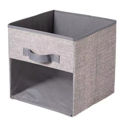 Fabric Cube Storage Box Transparent Storage Box Gray