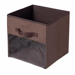 Fabric Cube Storage Box Transparent Storage Box Brown