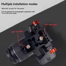 Universal Base Plate with Dual 15mm Pole Rail Clamps