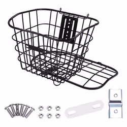 Iron Wire Basket Bike Front Basket Organizing Storage Basket