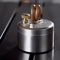 Mini Alcohol Stove Outdoor Portable Solid Shell Silver