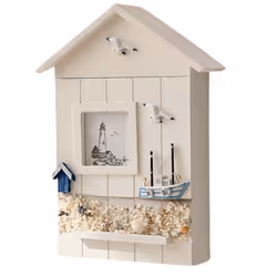 Wall Mounted Cabinet Key Rack,Wooden House Key Storage Box,Sailboat