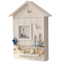 Wall Mounted Cabinet Key Rack,Wooden House Key Storage Box,Sailboat