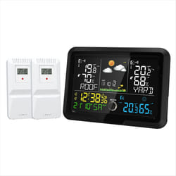 Weather Clock Indoor & Outdoor Thermometer & Hygrometer EU Plug