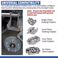 Heavy Duty Brake Caliper Spreader Tool Silver