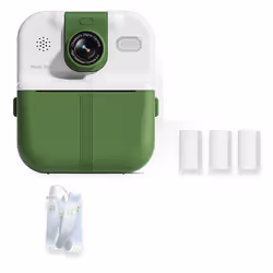 Kids Camera Instant Print 1080P HD Children Digital Camera 64G Green