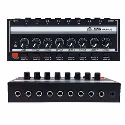 8-Channel Monitor Stereo/Mono Switch Headphone Amplifier