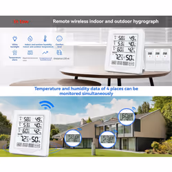 Digital Thermometer & Hygrometer Indoor Humidity with 3 Sensor