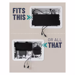 9 inch in-Wall TV Media Box -Recessed TV Outlet & Network Enclosure