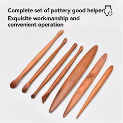 Handmade Pottery Clay Tools Set-Wood Clay Carving Tools,