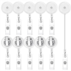50 Pieces Retractable Badge Reels with Swivel Alligator Clip
