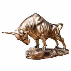 Modern Bull Figurine Cattle Statue Feng Shui Animal Sculpture