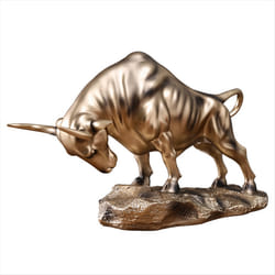 Modern Bull Figurine Cattle Statue Feng Shui Animal Sculpture