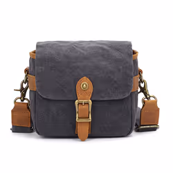 Canvas SLR Mini Bag Mini Single Messenger Bags Dark Gray