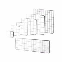 7 Pieces Acrylic Stamp Blocks, Clear Stamp Blocks Acrylic Blocks