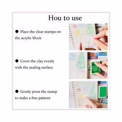 7 Pieces Acrylic Stamp Blocks, Clear Stamp Blocks Acrylic Blocks