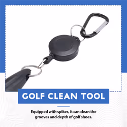 Retractable Golf Brush and 2 Golf Club Groove Sharpener