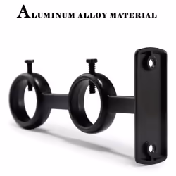 Curtain Rod Bracket, 3Pcs Double Curtain Rod Holder