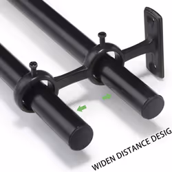 Curtain Rod Bracket, 3Pcs Double Curtain Rod Holder