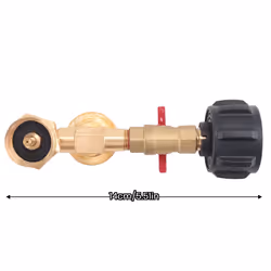 Propane Refill Adapter with Valve & Gauge,Fill 1Lb Bottles From 20 Lb