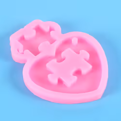 Love Puzzle Resin Casting Mold Heart Puzzle Keychain Mold DIY Tools