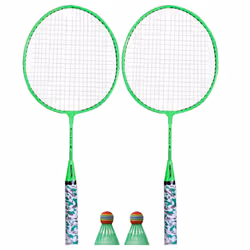 Shuttlecocks Racquet Sports Set with 2 Balls for Outdoor Sport Green