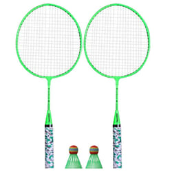 Shuttlecocks Racquet Sports Set with 2 Balls for Outdoor Sport Green