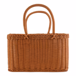 Home Shopping Basket Hand Vegetable Basket Decor Woven Rattan Bag