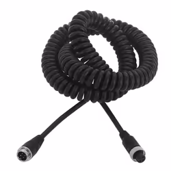 8M Car Video Aviation Spring Line 4-Pin Extension Cable for Rear
