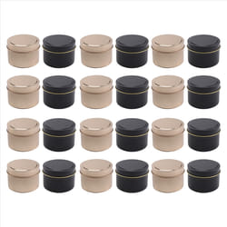 24 Pack Candle Tin Cans, 4 Oz, for DIY Candle Making, Arts & Crafts