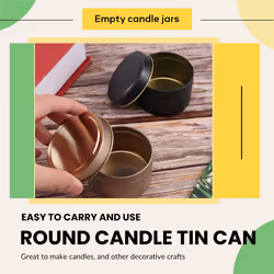 24 Pack Candle Tin Cans, 4 Oz, for DIY Candle Making, Arts & Crafts