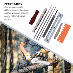 10 Piece Chain Saws Sharpening File Kit, for Sharpening Saw Chains