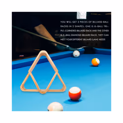 Triple-cornered and Diamond Billiard Rack for Billiard Pool Table