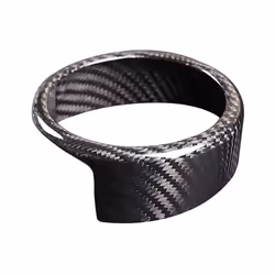 Carbon Fiber Rear Grille Front Grill Logo Decor Ring Black Trimmed