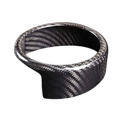 Carbon Fiber Rear Grille Front Grill Logo Decor Ring Black Trimmed
