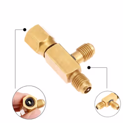1/4 Inch SAE Adapter & 1/4 Inch Valves Core Quick Coupler Access Tee