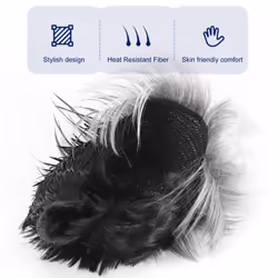 Men Short Straight Wig for Male Hair Fleeciness Realistic Natural