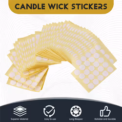 800Pc Candle Wick Stickers Double-Sided Heat- for Candle DIY