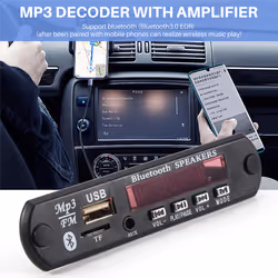 Bluetooth 5.0 MP3 Decoder Board DC 5V 12V Radio Module for Car Phone