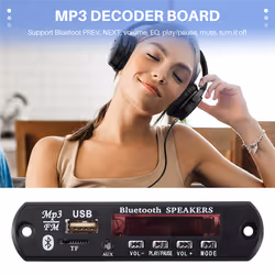 Bluetooth 5.0 MP3 Decoder Board DC 5V 12V Radio Module for Car Phone