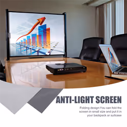 Projector Simple Curtain Anti-Light Screen 80 Inches Home Outdoor