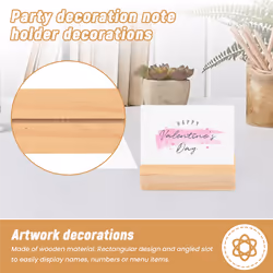 20 Pieces Wood Place Card Holders,for Wedding Decoration