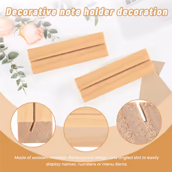 20 Pieces Wood Place Card Holders,for Wedding Decoration